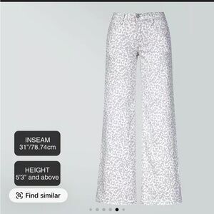 Magic Women's Gray Leopard Print Straight Leg Pants